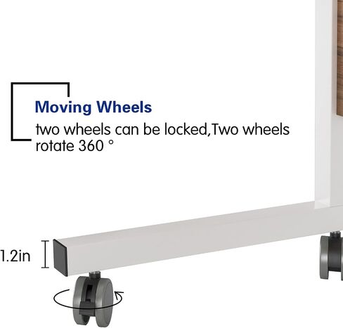 soges 23.6 inch Standing Laptop Rolling Desk, Height Adjustable, Vintage in Saudi Arabia