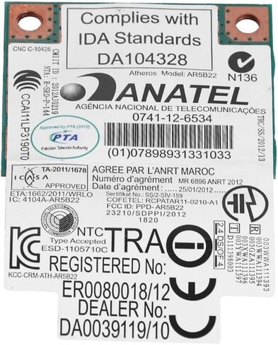 بطاقة WLAN بطاقة WiFi، بطاقة شبكة مزدوجة النطاق 2.4 جيجا/5 جيجا هرتز AR5B22 شبكة 300 ميجا بت في الثانية بلوتوث 4.0 واي فاي Mini PCI-E بطاقة لاسلكية واي فاي بطاقة بلوتوث in Saudi Arabia