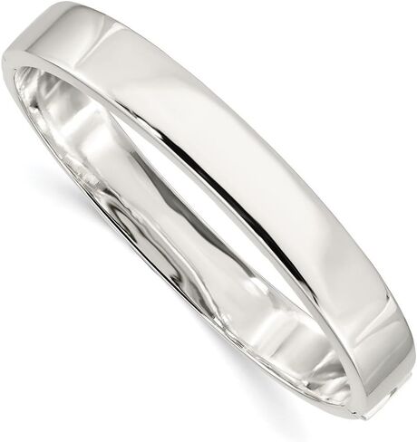 Diamond2Deal 925 Sterling Silver 9.75mm Hinged Bangle, for Women in Saudi Arabia
