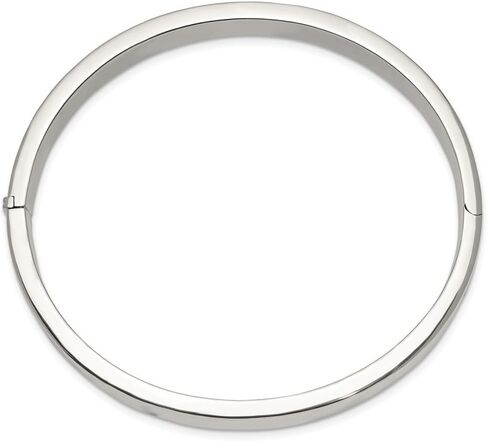 Diamond2Deal 925 Sterling Silver 9.75mm Hinged Bangle, for Women in Saudi Arabia