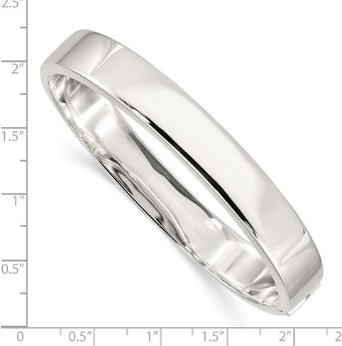 Diamond2Deal 925 Sterling Silver 9.75mm Hinged Bangle, for Women in Saudi Arabia