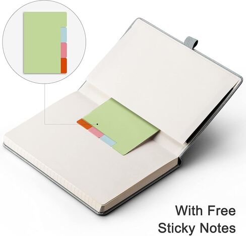 HIUKOOKA 5 Pack College Ruled Journal Notebook, A5 Hardcover Lined Notebook, 940 Numbered Pages+40 Perforated Pages, Leather Journal for Writing Office School Business, 5.75'' x 8.38'' - Black in Kuwait