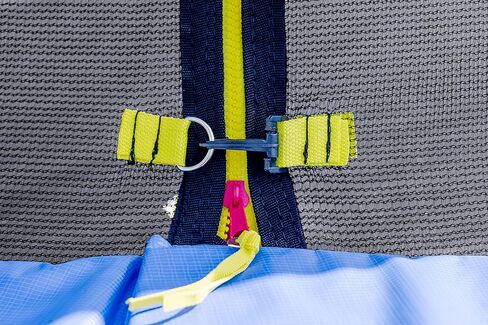 ترامبولين UBGO بطول 15 قدم، ترامبولين خارجي مع شبكة مغلقة، ترامبولين مستدير مع سلم وحلقة كرة السلة، ترامبولين في الفناء الخلفي للأطفال والعائلة وقت سعيد باللون الأزرق in Kuwait