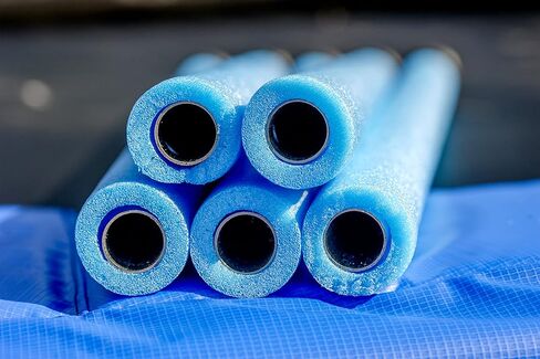 ترامبولين UBGO بطول 15 قدم، ترامبولين خارجي مع شبكة مغلقة، ترامبولين مستدير مع سلم وحلقة كرة السلة، ترامبولين في الفناء الخلفي للأطفال والعائلة وقت سعيد باللون الأزرق in Kuwait