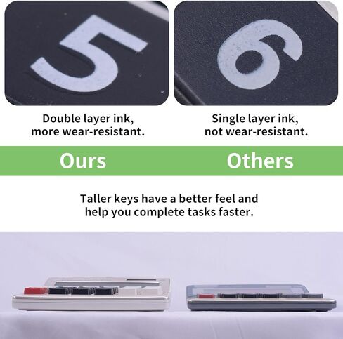 آلة حاسبة مكتبية من ديكسفر بشاشة LCD كبيرة جدًا مكونة من 12 رقمًا مقاس 5 بوصة، تعمل بالطاقة الشمسية والبطارية للمكتب المنزلي (البطارية متضمنة) in Kuwait