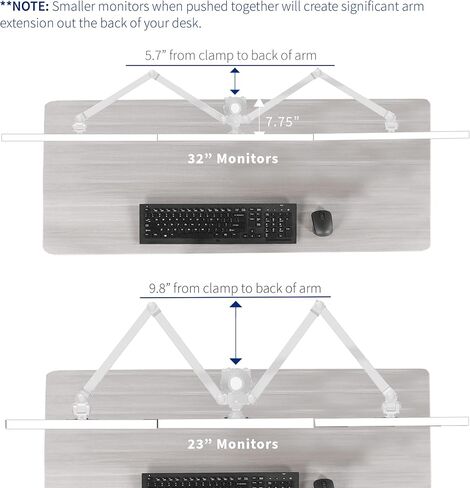 VIVO Triple 23 to 32 inch LED LCD Computer Monitor Desk Mount VESA Stand, Heavy Duty Fully Adjustable Tilt, Swivel, and Rotation, Fits 3 Screens, Black, STAND-V103 in Saudi Arabia
