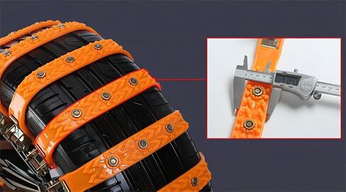 Snow Chains 10 Pcs Tire Chains Anti Slip Car Adjustable Universal Emergency Thickening Anti Skid Upgraded, Winter Driving Security Chains, Traction Ice Mud Chains for Tire Width 7.2-11.6" (Yellow) in Kuwait