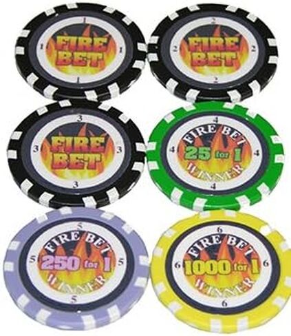 Craps/Poker FIRE Bet Chips Set of 6 in Saudi Arabia