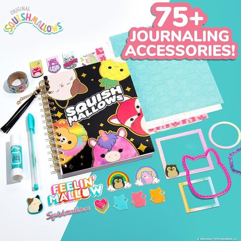 Original Squishmallows DIY Journaling Kit, Includes Craft Supplies Like Cute Stickers for Journaling, Sketch Pad, Cam The Cat Charm, Keychain, Fun Scrapbook Kit, Girl Gifts, Art Set in Saudi Arabia