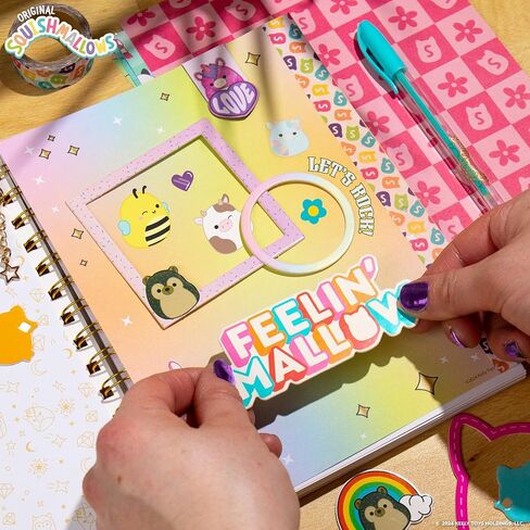 Original Squishmallows DIY Journaling Kit, Includes Craft Supplies Like Cute Stickers for Journaling, Sketch Pad, Cam The Cat Charm, Keychain, Fun Scrapbook Kit, Girl Gifts, Art Set in Saudi Arabia