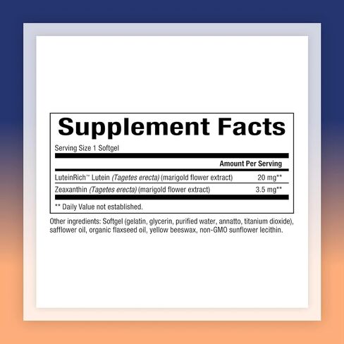 Natural Factors - Lutein 20mg, Natural Antioxidant to Support Eye Health, 60 Soft Gels in Saudi Arabia