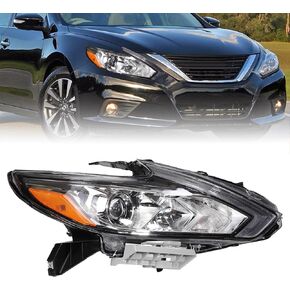 Zhaoyang Halogen Headlight Assembly Compatible with 2016 2017 2018 Nissan Altima Chrome Shell Transparent Lens Headlamp Replacement w/o Bulbs (Left Driver Side) in Saudi Arabia