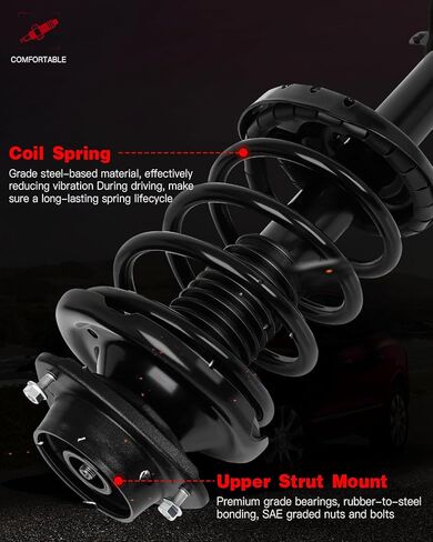 Front Complete Struts & Coil Spring Assembly Compatible With 2010-2012 for Subaru Outback 2.5i Limited Wagon 4-Door, 2PCS Shocks & Struts Replace 272687 272686 in Saudi Arabia