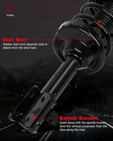 Front Complete Struts & Coil Spring Assembly Compatible With 2010-2012 for Subaru Outback 2.5i Limited Wagon 4-Door, 2PCS Shocks & Struts Replace 272687 272686 in Saudi Arabia