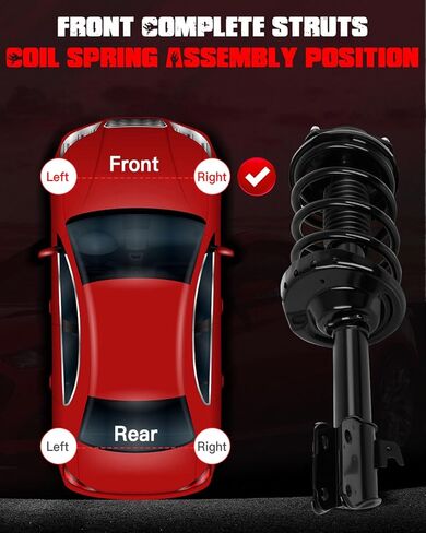 Front Complete Struts & Coil Spring Assembly Compatible With 2010-2012 for Subaru Outback 2.5i Limited Wagon 4-Door, 2PCS Shocks & Struts Replace 272687 272686 in Saudi Arabia