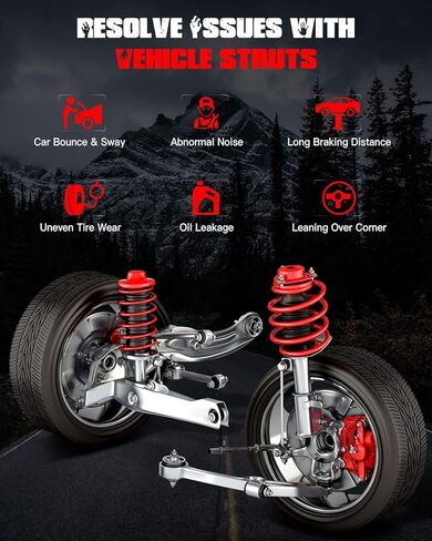 Front Complete Struts & Coil Spring Assembly Compatible With 2010-2012 for Subaru Outback 2.5i Limited Wagon 4-Door, 2PCS Shocks & Struts Replace 272687 272686 in Saudi Arabia