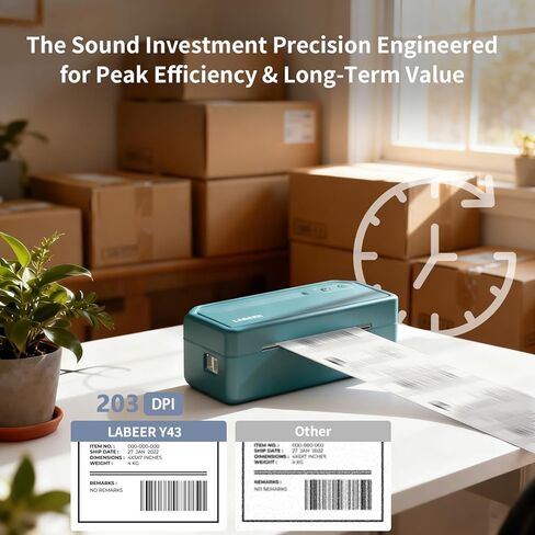Labeer Bluetooth Thermal Label Printer, 4x6 Shipping Label Printer for Shipping Packages, Small Business Office or Home, Compatible with Phone&Pad&PC,Support Ups/Shopify/Ebay&More (Cyan) in Saudi Arabia