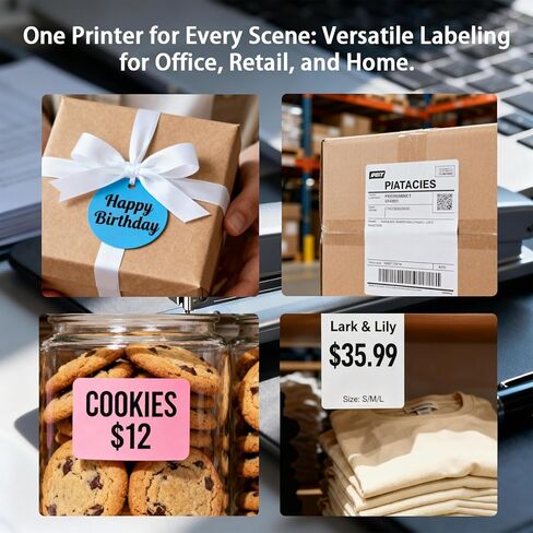 Labeer Bluetooth Thermal Label Printer, 4x6 Shipping Label Printer for Shipping Packages, Small Business Office or Home, Compatible with Phone&Pad&PC,Support Ups/Shopify/Ebay&More (Cyan) in Saudi Arabia