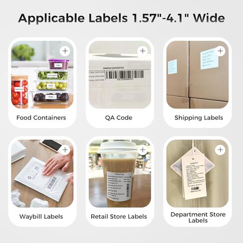 Bluetooth Thermal Shipping Label Printer, Wireless 4x6 Shipping Label Printer for Small Business, Support iOS, Android, Windows and Mac, Compatible with Amazon, Ebay, Shopify, Etsy, USPS. in Saudi Arabia