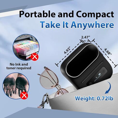 M220 Wireless Label Maker Portable Address Printer for 0.78 to 3.14 Inch Labels, for Home Office and Small Business Organization, Compatible with iPhone Android and PC, with 40x30mm Label in Saudi Arabia