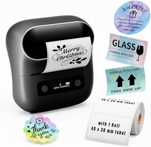 M220 Wireless Label Maker Portable Address Printer for 0.78 to 3.14 Inch Labels, for Home Office and Small Business Organization, Compatible with iPhone Android and PC, with 40x30mm Label in Saudi Arabia