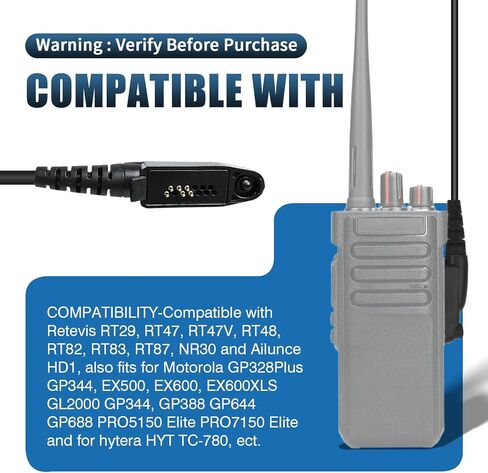 Waterproof Radio Speaker Mic Walkie Talkie Shoulder Handheld Microphone with PTT for Ailunce HD1 HAG1 Retevis RT29 RT47 RT47V RT48 RT83 RT82 RT87 NR30 EX500 GP328plus Orange (328plus-01) in Saudi Arabia
