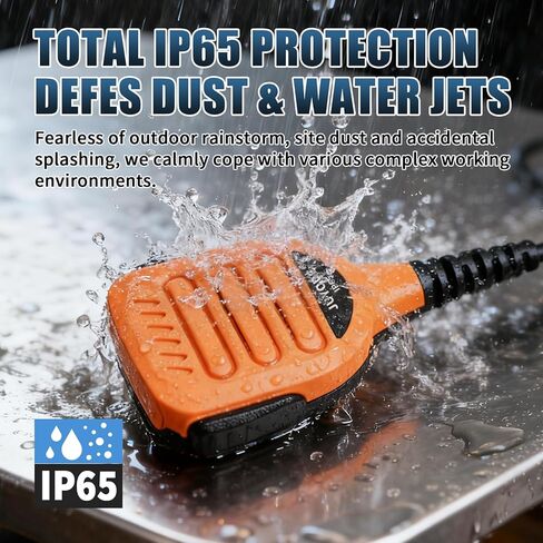 Waterproof Radio Speaker Mic Walkie Talkie Shoulder Handheld Microphone with PTT for Ailunce HD1 HAG1 Retevis RT29 RT47 RT47V RT48 RT83 RT82 RT87 NR30 EX500 GP328plus Orange (328plus-01) in Saudi Arabia