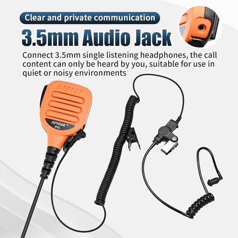 Waterproof Radio Speaker Mic Walkie Talkie Shoulder Handheld Microphone with PTT for Ailunce HD1 HAG1 Retevis RT29 RT47 RT47V RT48 RT83 RT82 RT87 NR30 EX500 GP328plus Orange (328plus-01) in Saudi Arabia