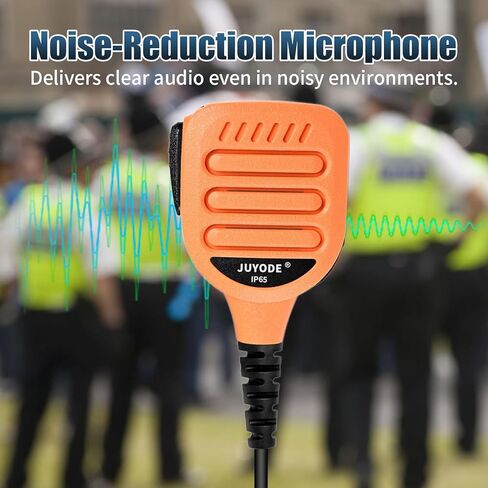 Waterproof Radio Speaker Mic Walkie Talkie Shoulder Handheld Microphone with PTT for Ailunce HD1 HAG1 Retevis RT29 RT47 RT47V RT48 RT83 RT82 RT87 NR30 EX500 GP328plus Orange (328plus-01) in Saudi Arabia