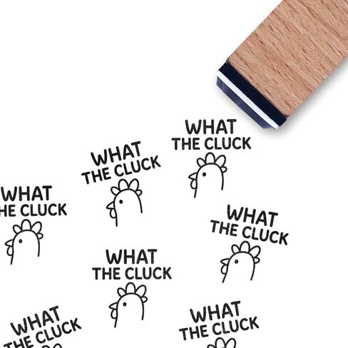 What The Cluck Egg Rubber Stamp, 3/5 Inch Small Mini Stamp for Scrapbooking Card Making Planner in Saudi Arabia