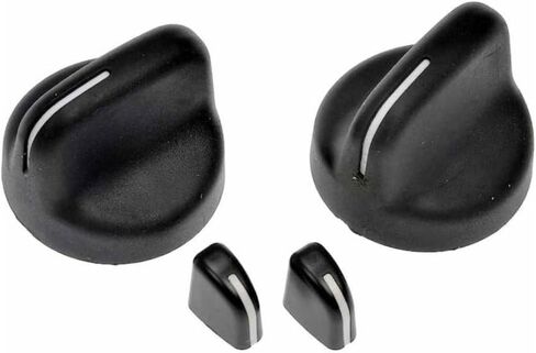 KarParts360 لسيارة تشيفي إمبالا/مونت كارلو 2000 2001 2002 2003 مقابض التحكم في درجة الحرارة | 2 قطعة | بلاستيك | أسود | مضيئة | الإضاءة البيضاء | مع 2 سلايدرز | لـ 10308121، 16266963 in Saudi Arabia
