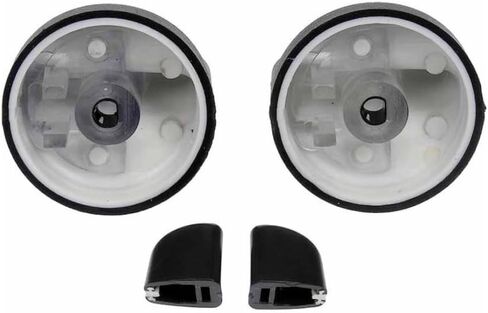 KarParts360 لسيارة تشيفي إمبالا/مونت كارلو 2000 2001 2002 2003 مقابض التحكم في درجة الحرارة | 2 قطعة | بلاستيك | أسود | مضيئة | الإضاءة البيضاء | مع 2 سلايدرز | لـ 10308121، 16266963 in Saudi Arabia