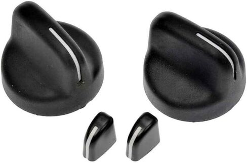 KarParts360 لسيارة تشيفي إمبالا/مونت كارلو 2000 2001 2002 2003 مقابض التحكم في درجة الحرارة | 2 قطعة | بلاستيك | أسود | مضيئة | الإضاءة البيضاء | مع 2 سلايدرز | لـ 10308121، 16266963 in Saudi Arabia