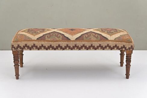 مقعد خشبي لغرفة المعيشة، مقعد من الصوف الجوت الكليم للمدخل، مقعد منجد من القماش للجلوس in Kuwait