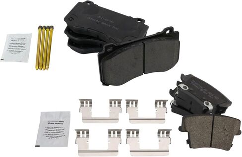 Front and Rear Brake Pad Set Ceramic Hardware Compatible with 2017-2018 Dodge Charger in Saudi Arabia