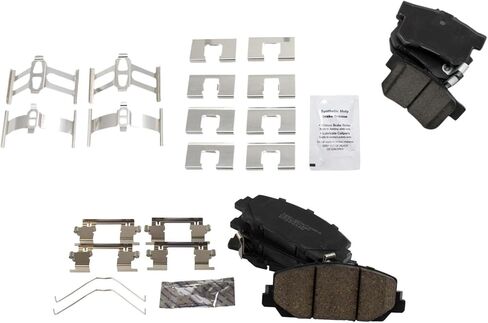 Front and Rear Brake Pad Set Ceramic Hardware Compatible with 2016-2022 Acura ILX in Saudi Arabia