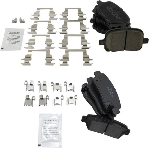 Front and Rear Brake Pad Set Ceramic Hardware Compatible with 1998-1999 Toyota Avalon in Saudi Arabia
