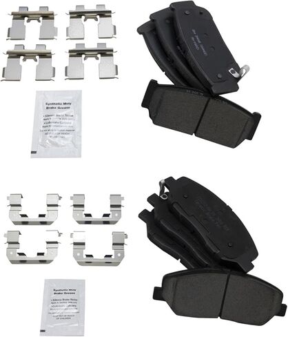 Front and Rear Brake Pad Set Ceramic Hardware Compatible with 2007 Hyundai Entourage 2006 Kia Sedona in Saudi Arabia