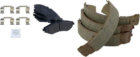 Front and Rear Brake Pad Set Ceramic Hardware Compatible with 2004-2011 Chevrolet Aveo 2007-2011 Aveo5 2013-2015 Spark 2009 Pontiac G3 in Saudi Arabia