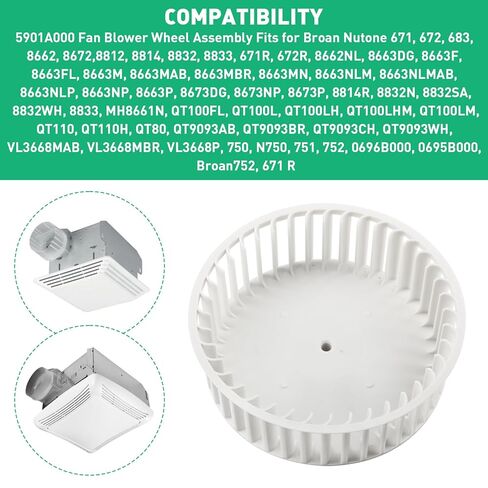 5901A000 عجلة منفاخ مروحة الحمام لقطع غيار منفاخ مروحة بروان نوتون NT5901A000 NT51919000 SNT51919000 SNT5901A000 مروحة عادم الحمام 5901A000 in Kuwait