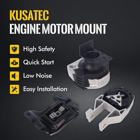 KUSATEC 3PCS Engine Motor Mount & Transsmission Mount Set Compatible with Ford Focus 2012 2013 2014 2015 2016, Replacement for A5520 A5312 A5612 in Saudi Arabia