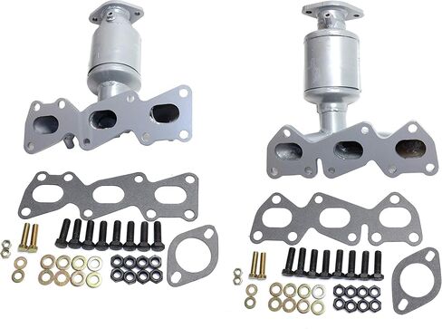 طقم محول حفاز أمامي يسار ويمين 2 قطعة من Garage-Pro بديل لسيارة Hyundai Sonata 2006-2007 3.3L، Azera 2006-2010 3.8L، Kia Sedona 2006-2010 3.8L المبرد وجدار الحماية 46 دولة قانونية in Saudi Arabia