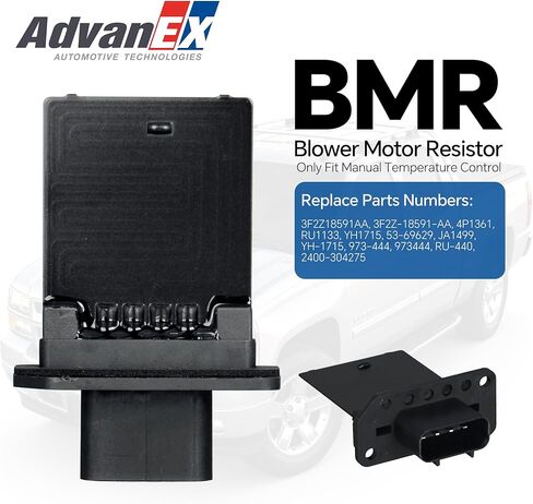 3F2Z18591AA مقاوم محرك منفاخ HVAC متوافق مع Ford Escape/Expedition/F150/F250/F350/Freestar/Freestyle Lincoln Navigator Mercury Mariner استبدال YH1715 973444 in Saudi Arabia