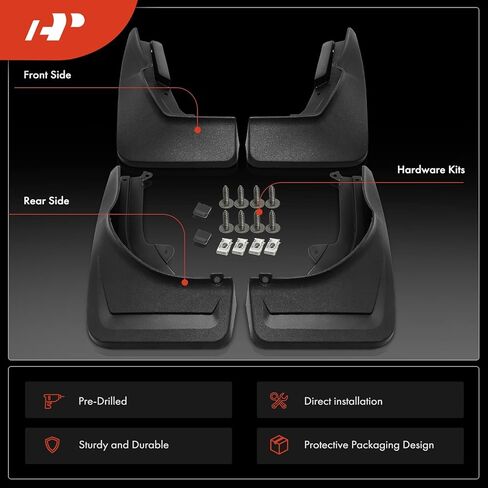 A-Premium Set of 4PCS Mud Flaps Splash Guards Mudguards Mudflaps with Hardware Kits Accessories Compatible with Mercedes Benz X167 GLS450 GLS580 2020-2021, Front and Rear(Driver & Passenger Sides) in Saudi Arabia