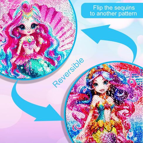 gxtvo 3PCS Girls Backpack, 16" Sequin Prechool Elementary Bookbag and Lunch Box in Kuwait