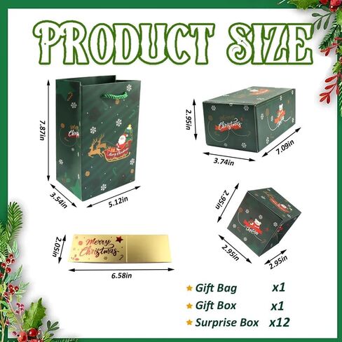 انفجار صندوق هدايا مفاجئ من EISNZLAN للمال، صناديق انفجار منبثقة مبتكرة، صندوق انفجار نقدي، صندوق عيد ميلاد مفاجئ للمال لمستلزمات حفلات عيد الميلاد (عيد الميلاد الأحمر) in Kuwait