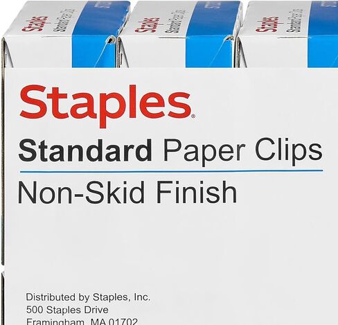 Staples Paper Clips, 1.25 Inch, Heavy-Duty Standard Non-Skid Paperclips for Office, School, Personal Use, 1,000-Pack, Silver in Saudi Arabia
