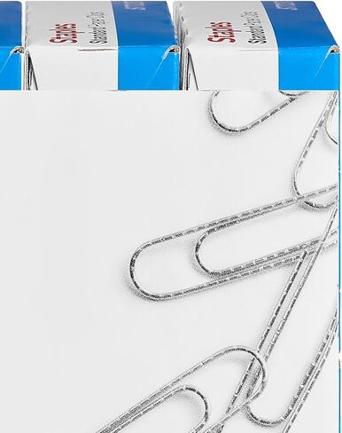 Staples Paper Clips, 1.25 Inch, Heavy-Duty Standard Non-Skid Paperclips for Office, School, Personal Use, 1,000-Pack, Silver in Saudi Arabia
