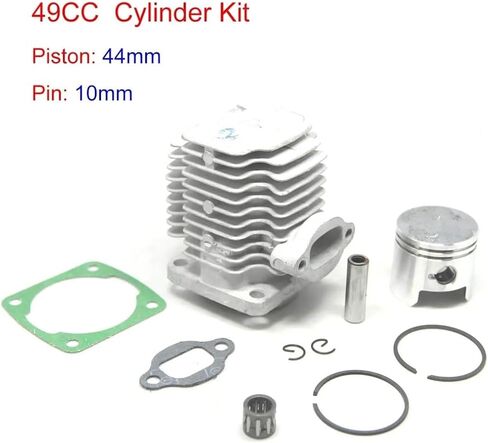 40MM 44MM 10MM 12MM 1E40F-6 1E44F-6 cylinder set For Robi NB411 Brush cutter grass trimmer 2 stroke 47CC 49CC Mini Moto Parts(Brown) in Saudi Arabia
