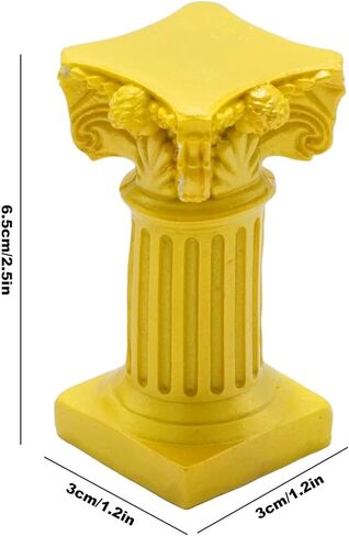 Saihisday 5Pcs Mini Roman Pillar Greek Columns, Greek Statues Decor, Resin Artistic Ornament for Wedding Table Decoration Micro Landscape Yard(White) in Kuwait